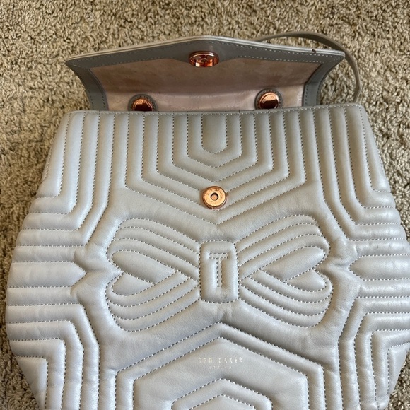 Ted Baker Cream Quilted Backpack - Picture 2 of 5